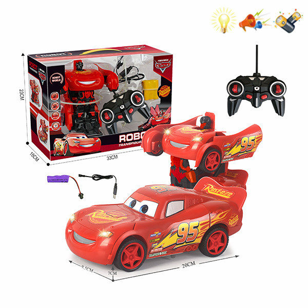 Машинка-трансформер Huada Toys музична на р/к Червоний
