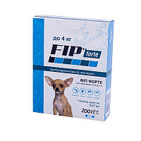 Капли от блох и клещей ZooVet Fip Forte (Фип Форте) для собак весом до 4кг 0,67мл