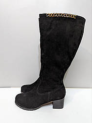 STTOPA демі. Висота 39 см. Розмір 43-29 см. Чоботи з натуральної шкіри шкіряні. Каблук 6 см. 265-3642-45 Чорні