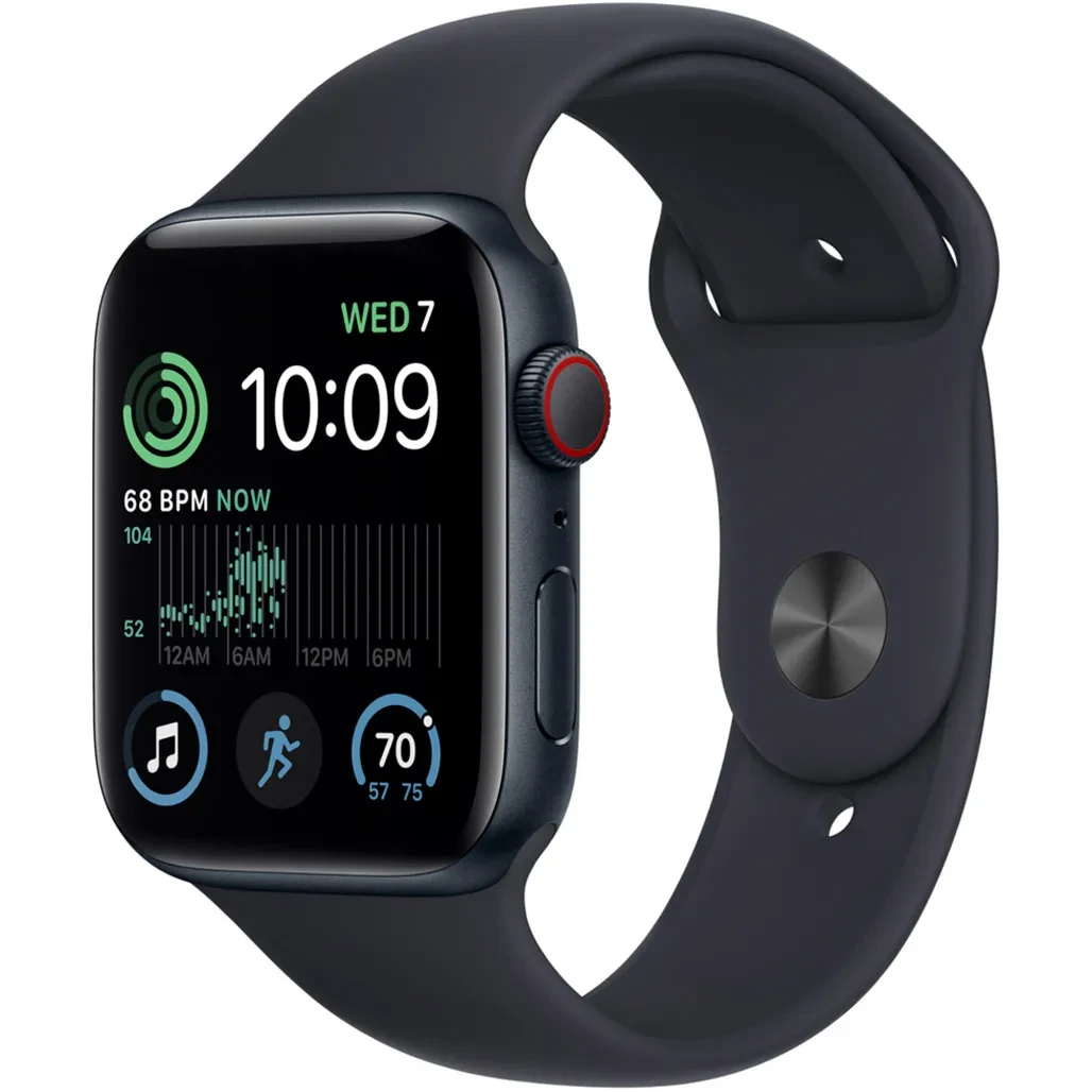 Смарт-годинник Apple Watch SE 2 GPS + Cellular 44mm Midnight Alu. Case w. Midnight Sport Band M/L (MRH73)