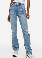 Жіночі джинси Straight regular waist Н&М (55637) W36 Сині