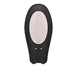 Смарт-вібратор для пар Satisfyer Double Joy Black із широким кліторальним стимулятором - SO3898, фото 3