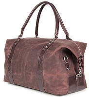 Дорожная сумка для спортзала кожаная винтажная коричневая