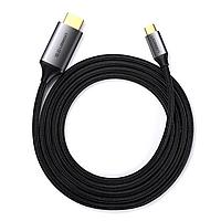 Кабель UGREEN MM142 HDMI-Type-C 1.5m Alum Black/Yellow