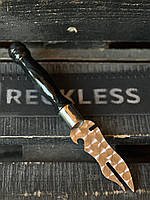 Нож вилка из серии Reckless Vavilon премиум для снятия мяса с деревянной ручкой 280х30х3 мм
