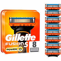 Gillette Fusion5 Power 8шт. (джилет фьюжн павер) Сменные кассеты Fusion Без упаковки 8шт Оригинал Германия