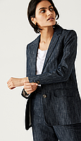 Жіночий піджак вільного крою M&S (55666) 16 Темно-синій