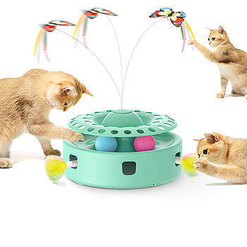 Інтерактивна іграшка для кота 3 в 1 Smart Cat Toy ST-31 - розвиваюча автоматична іграшка для котів
