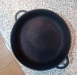 Сковорода чавунна (порційна), d=200мм, h=35мм з чавунною кришкою, фото 3