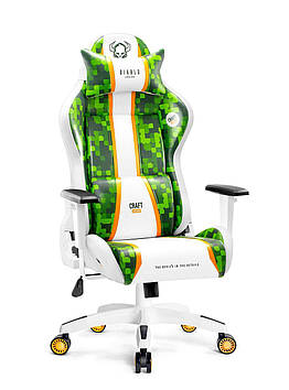 DIABLO X-ONE Крафтове крісло (L) Біло-зелене