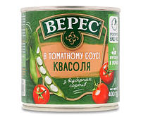 Квасоля в томатному соусі ж/б Верес 400 г