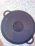 Сковорода чавунна (порційна), d=200мм, h=35мм з чавунною кришкою-сковородою, фото 3