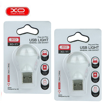 Лампочка комплект 2 штуки міні лампа от USB в повербанк XO Y1