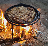 Кришка-сковорода чавунна, емальована. Діаметр 450 мм, рифлене дно, фото 2