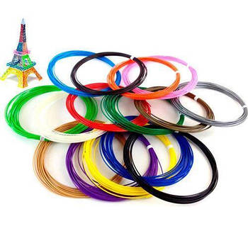 Пластик ПЛА / PLA для 3D ручки 14 кольорів 150 метрів (15 мотків по 10 м) Лучшая цена