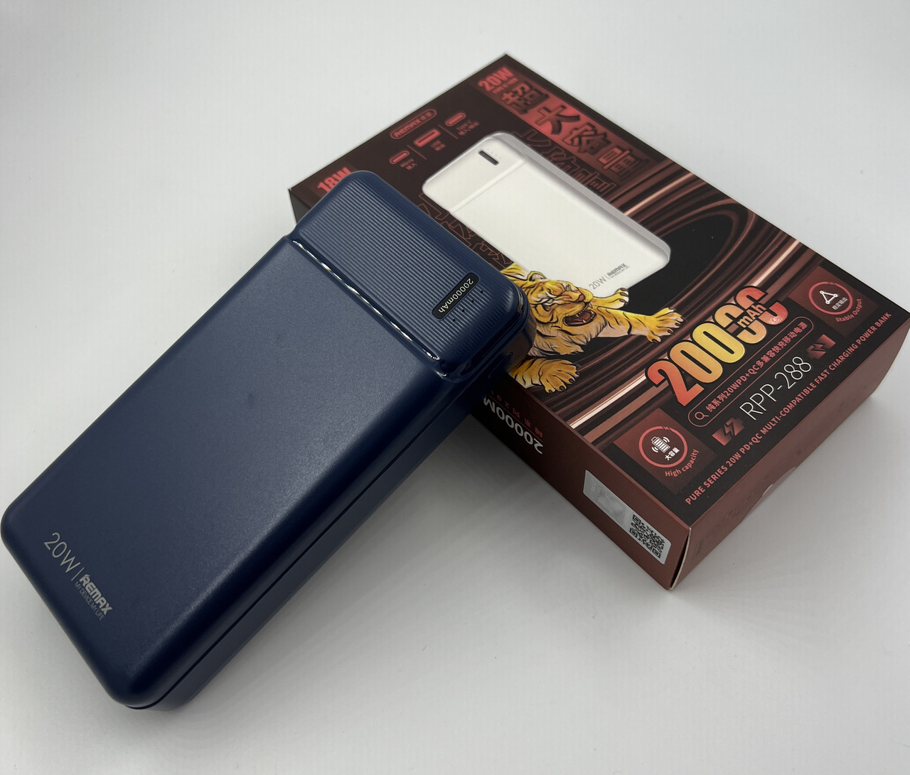 Power Bank Remax RPP-288 Pure Blue (20000mAh/PD20W/1USB+QC3.0)