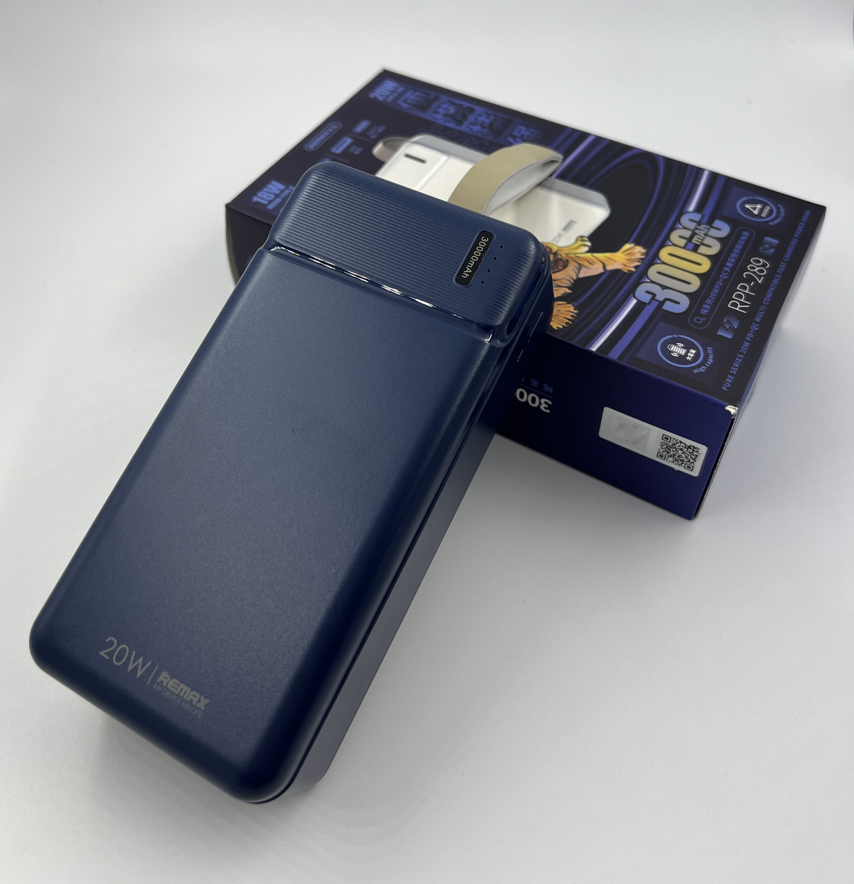 Power Bank Remax RPP-289 Pure Blue (30000mAh/PD20W/1USB+QC3.0), фото 1