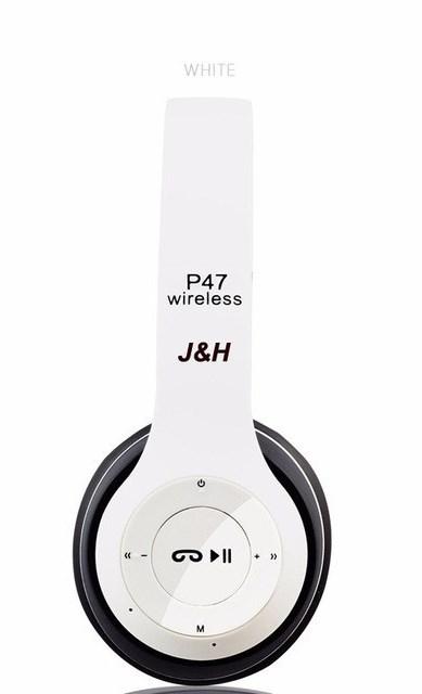 Накладні бездротові навушники P47 4.1+EDR Wireless headphones bluetooth білі