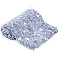 Плед-покрывало Magic Blanket 165х120 см светящееся в темноте Синее Лучшая цена