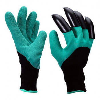 Рукавички садові Garden Genie Gloves з пластиковими нігтями Лучшая цена