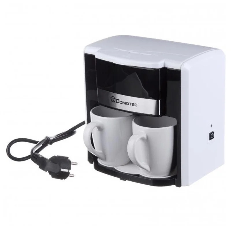 Крапельна кавоварка Domotec MS 0708 з двома порцеляновими чашками White в комплекті Лучшая цена