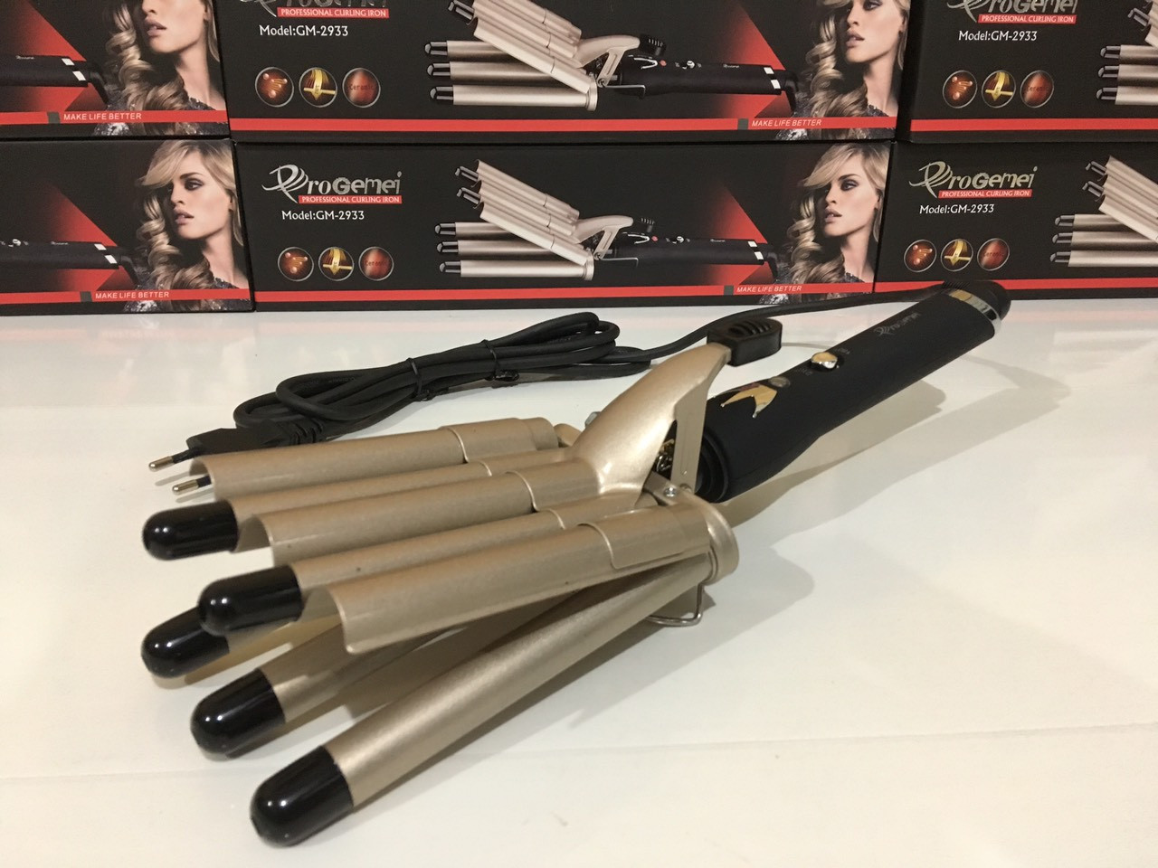 Плойка ProGemei GM-2933, 5 хвиль з керамічним покриттям Лучшая цена, фото 1