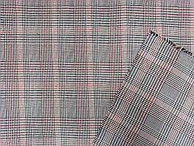 Тканина костюмна плательні клітка, натуральні волокна, слабкий стрейч (5%еластану) №321