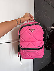 Жіночий рюкзак Прада рожевий Prada Pink Backpack