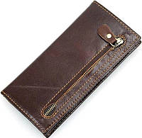 Портмоне кошелек бумажник вертикальный коричневый натуральная кожа 714536