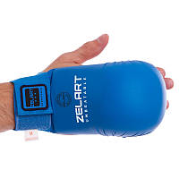 Накладки (перчатки) для карате Zelart BO-7250 (PU, размер XS, Синий)