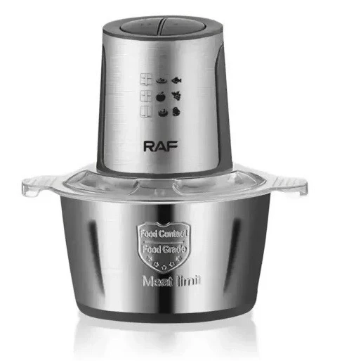 Блендер подрібнювач кухонний Raf Food Processor R7019 800W металева чаша на 1.2 літра комбайн 2 швидкості Лучшая цена