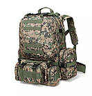 Тактичний рюкзак на 55 л з підсумками 55х40х25 см. B08 Зелений джунглі Лучшая цена, фото 2