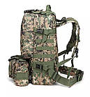 Тактичний рюкзак на 55 л з підсумками 55х40х25 см. B08 Зелений джунглі Лучшая цена, фото 3