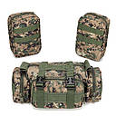 Тактичний рюкзак на 55 л з підсумками 55х40х25 см. B08 Зелений джунглі Лучшая цена, фото 6