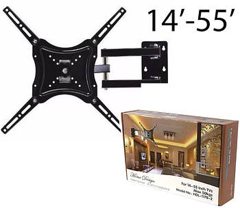 Кріплення для телевізора на стіну від 14 до 55 дюймів з функцією повороту Лучшая цена