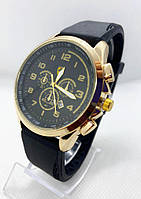 Часы мужские наручные Ferrari (Феррари) Золото с черным циферблатом ( код: IBW304YB )