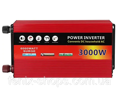 Перетворювач напруги - інвертор 3000W DC/AC 12V-220V, фото 1