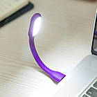 Гнучка світлодіодна міні Usb Led лампа для ноутбука Фіолетовий Лучшая цена, фото 3