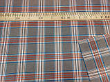 Тканина костюмна плательні клітка, натуральні волокна, слабкий стрейч (5%еластану) №321, фото 4