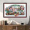 Набір для вишивання за нанесеною на канву схемою "Animal God Bless Our Home". AIDA 14CT printed 51*32 см, фото 11
