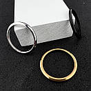 Кільце з нержавіючої медичної сталі з позолотою шириною 2 мм «Американка» (р 15.5 17.3 18 19.5), фото 4