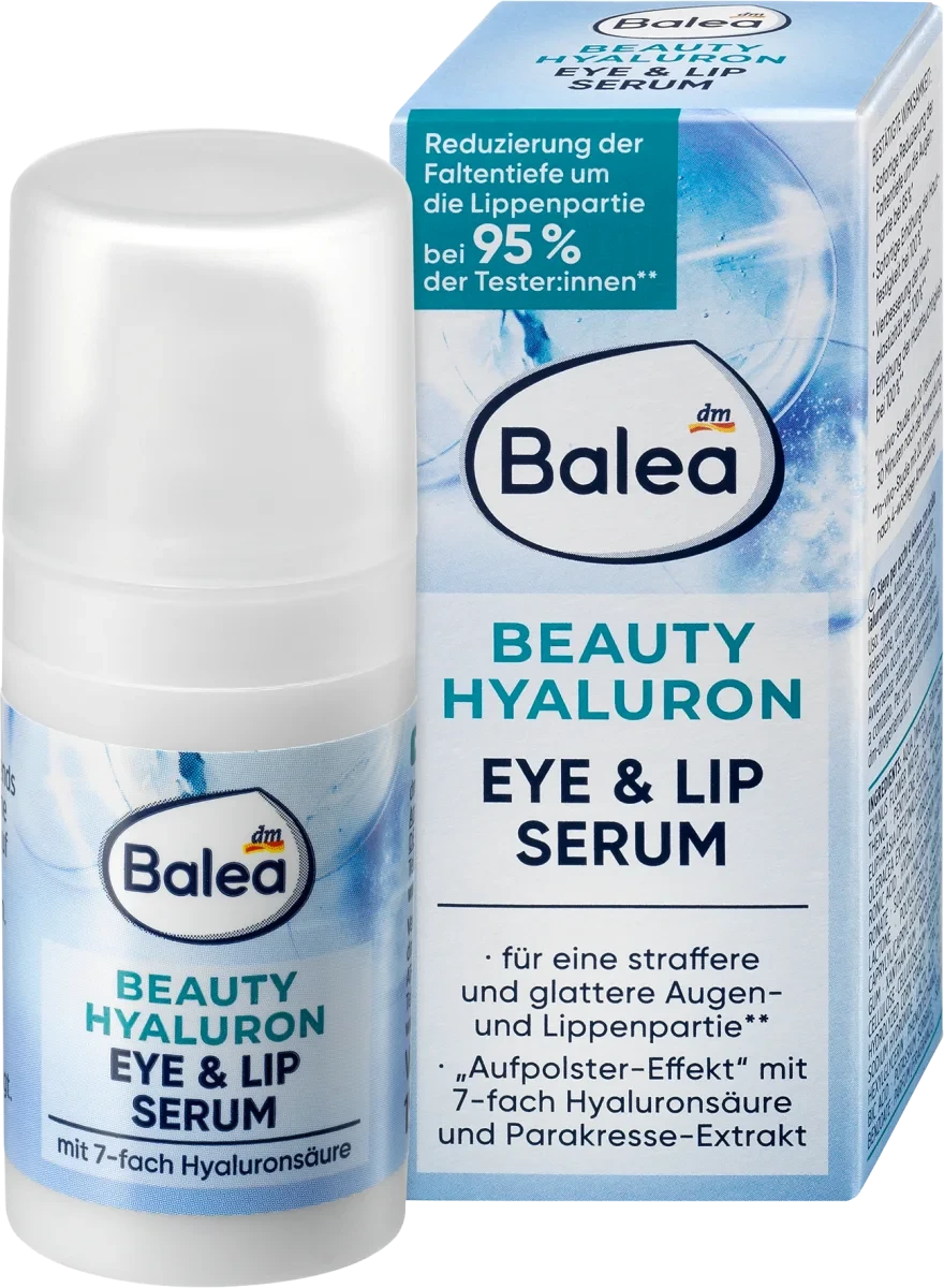 Сироватка для очей і губ Balea Serum Beauty Hyaluron Eye & Lip, 15 мл.