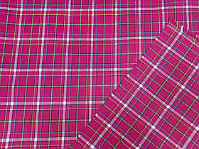 Тканина костюмна плательні клітка, натуральні волокна, слабкий стрейч (5%еластану) №316