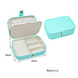 Бірюзова скринька органайзер для біжутерії та прикрас 16*11*5 см на магніті., фото 6