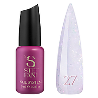 База камуфлююча для гель-лаку Steffani Cover Base 27. напівпрозорий молочний з рожевою слюдою. 9 мл