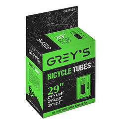 Велокамера на велосипед гірський MTB 29 дюймів Greys ніпель AV 48mm бутил (GR51429)