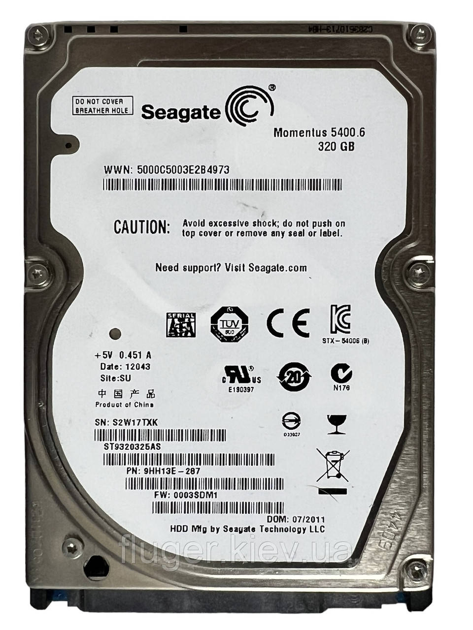 Жесткий диск Seagate Momentus 5400.6 320GB HDD 5400rpm 8MB ST9320325AS 2.5 SATA II