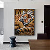 Набір для вишивання за нанесеною на канву схемою "Tiger Baby". AIDA 14CT printed 21*29 см, фото 11