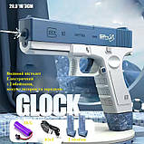 Водяний пістолет Glock автоматичний + 2 обойми, фото 3