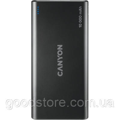 Батарея универсальная Canyon PB-108 10000mAh, Input 5V/2A, Output 5V/2.1A(Max), black (CNE-CPB1008B)